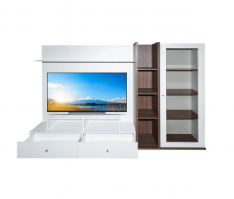brown, white, tv table, living room, hub furniture