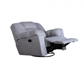 Grey Swivel Reclining Chair, Modern living room, HUB Furniture
