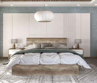 Light Wooden Queen Bedroom, hub furniture , modern queen bedroom , contemporary bedroom, contemporary bedroom set