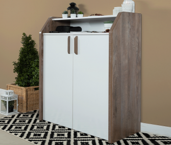 white wooden, shoe rack, hub furniture