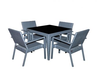 grey, black, outdoor set