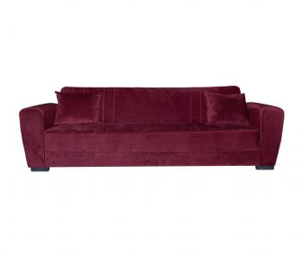 Dark red, sofa bed, hub furniture