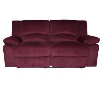 maroon, reclining loveseat, living room