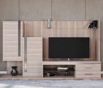 light wooden tv unit, living room, hub furniture