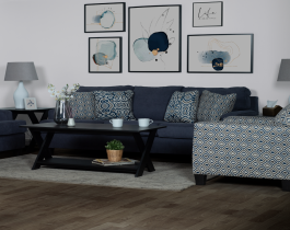 Greyish Blue Sofa Set 
