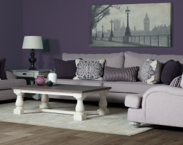 Large Light Purple Sofa Set 